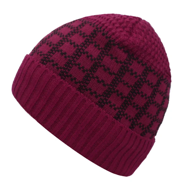Xlamulu брендовые Модные мужские шапки бини, вязаные шапки, зимние шапки для женщин, теплые мужские шапки, плотная вязаная шапочка - Цвет: wine red