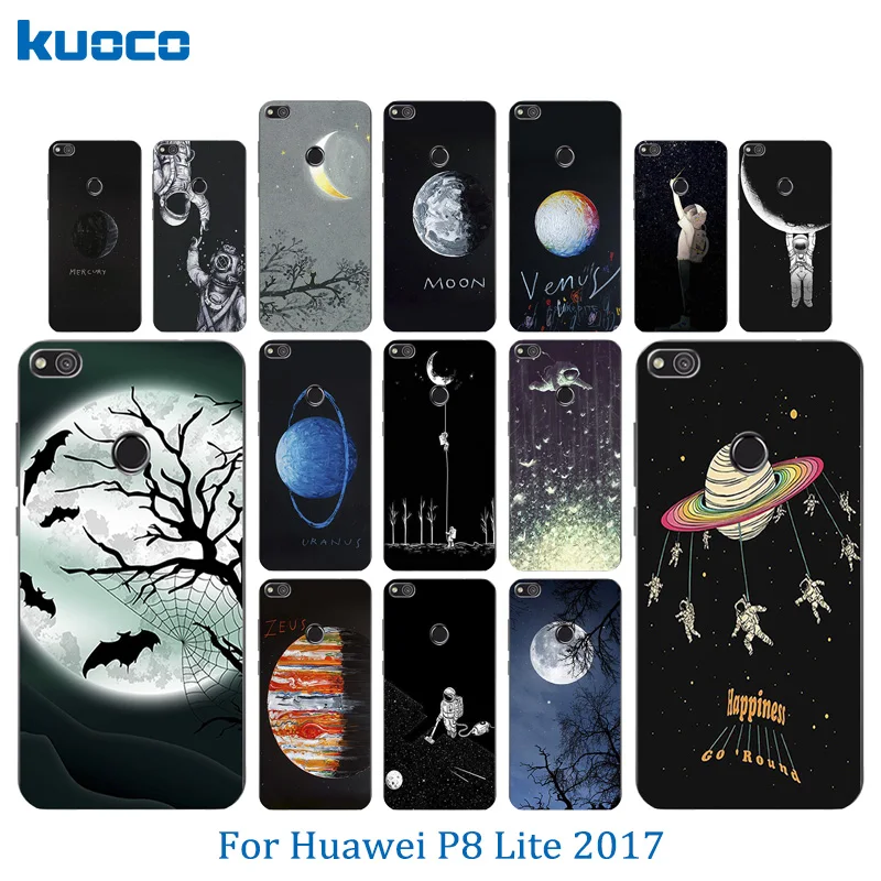 Чехлы для телефонов Huawei P8 Lite 2017/Honor 8 Lite/P9 2017/Nova Lite/GR3 2017 космическая Луна узор