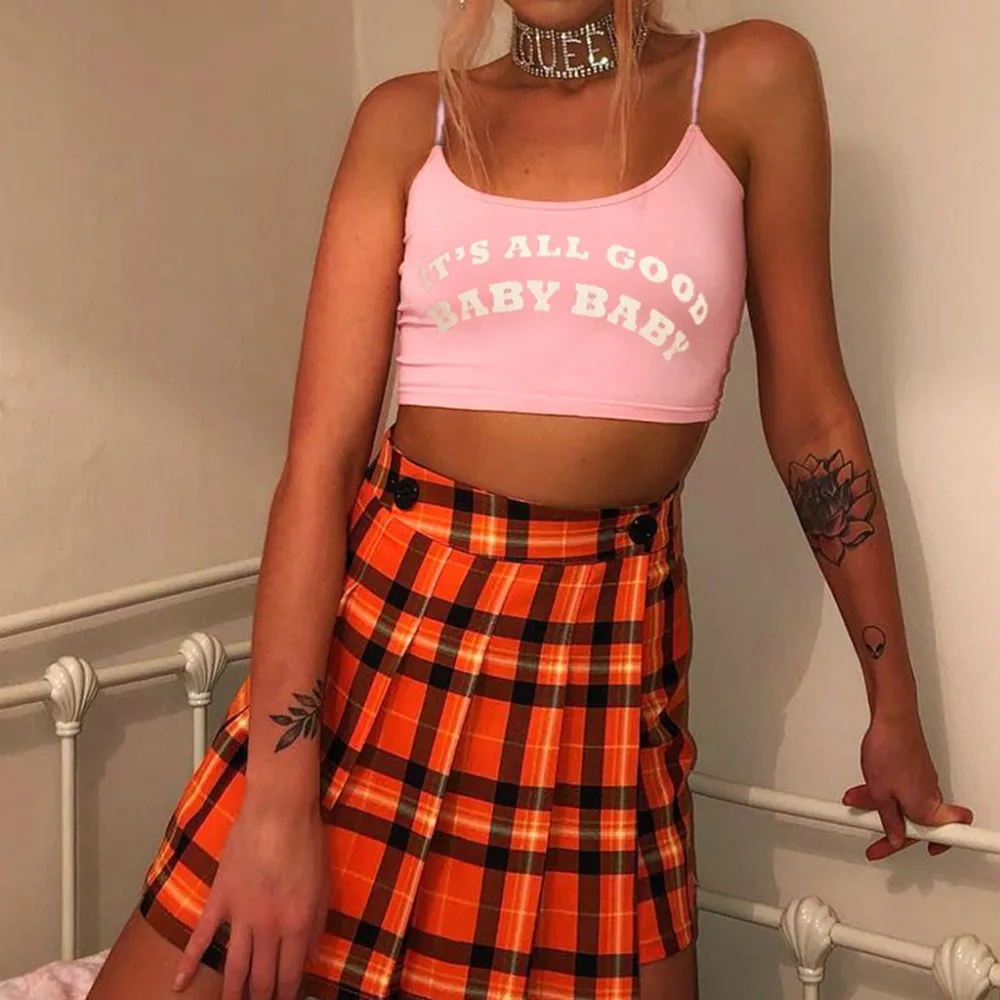 Vetement femme 2019 Модный женский пикантный короткий жилет с буквенным принтом