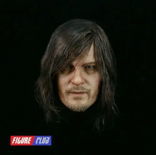 

1/6 Figure Club The Walking Dead Daryl Dixon Head Sculpt Planted Hair Headplay Model for Male Action Figure