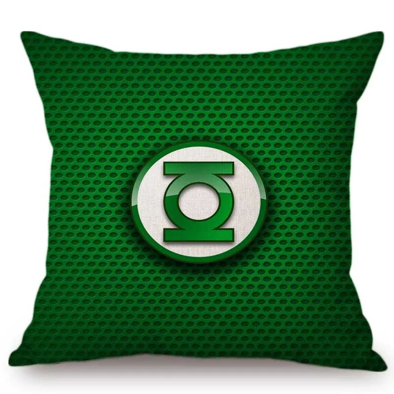 Декоративная подушка для дивана с логотипом «мстители», «Бэтмен», «Супермен», «Супергерои», «Зеленый Фонарь», «Железный человек», льняная подушка для автомобиля