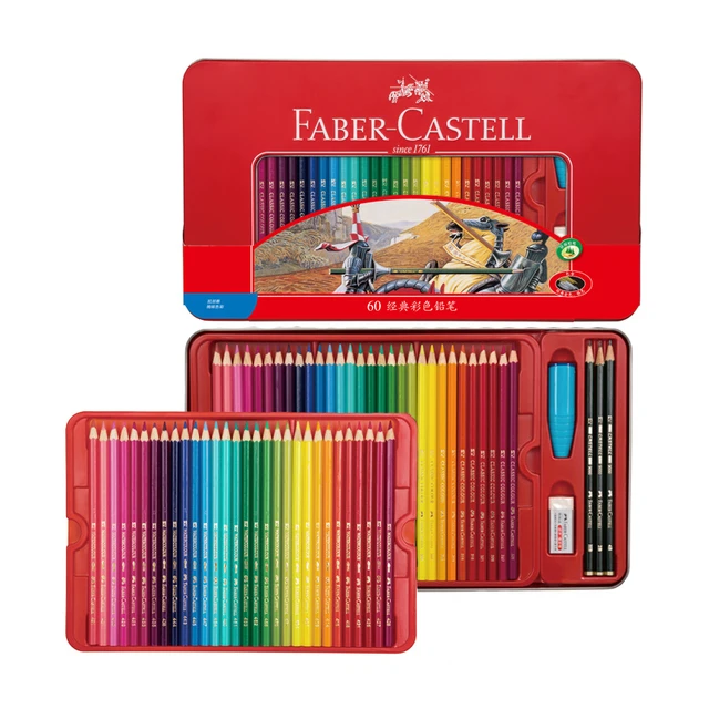 Faber Castell Colored Pencils Super Soft, Set of 100, Round Water Soluble  Pencil