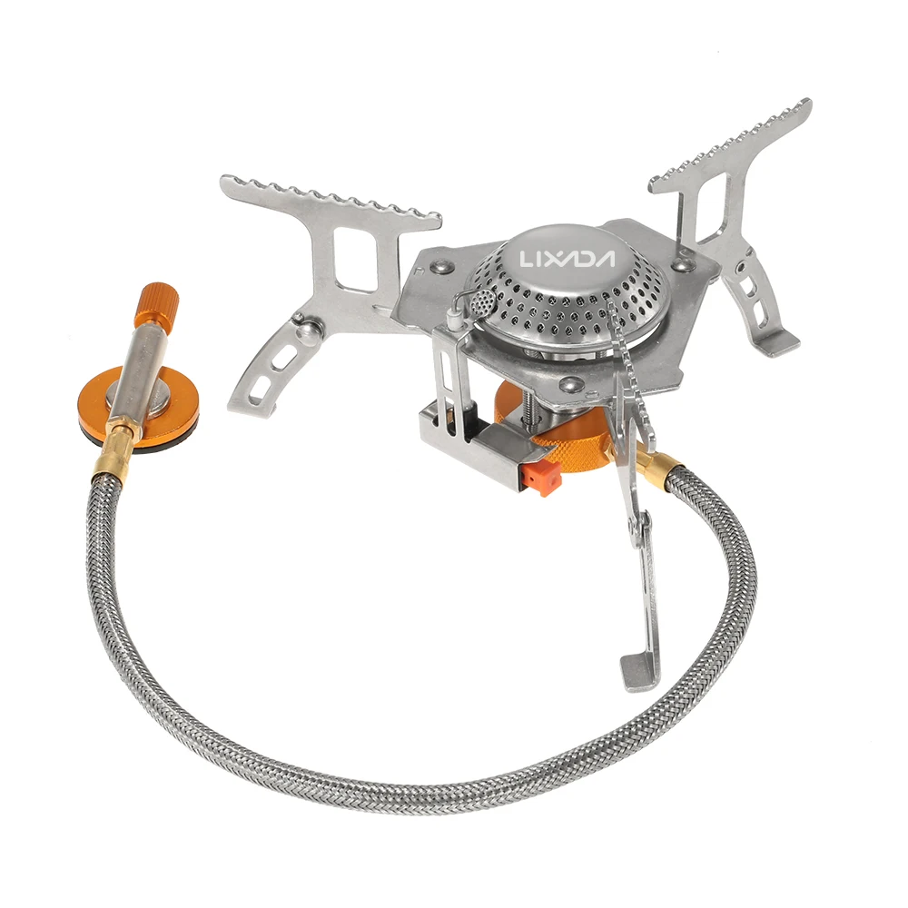 

Lixada 17*7cm Portable Furnace Cooking Picnic Split Stoves Mini Camping Stoves Folding Outdoor Gas Stove 3000W Cooker Burners