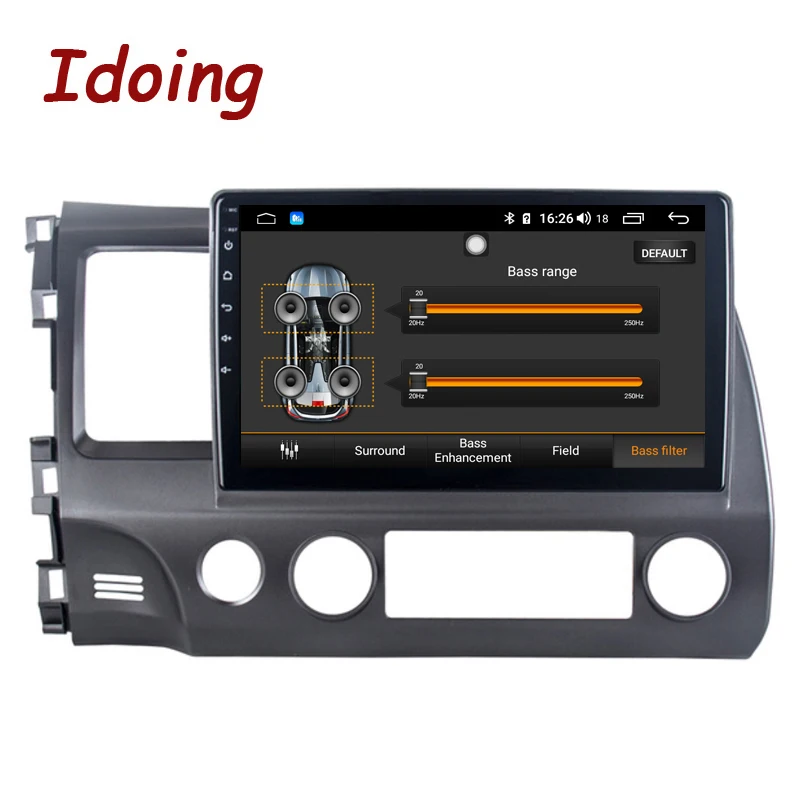 Excellent Idoing 10.2"4G+64G Octa Core Car Android 8.1 Radio Multimedia Player For Honda CIVIC 2006-2011 2.5D DSP GPS Navigation no 2 din 3