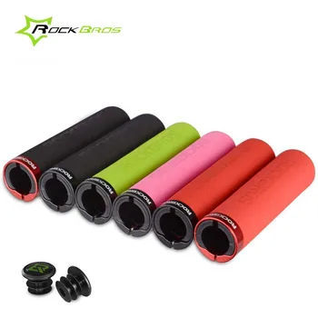 

Rockbros Sponge Silicone Bicycle Grips Comfortable Mountain Bike Handle Cover Bar Grip Lock On Handlebar Grips Mtb Cycling Parts