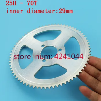 

Free shipping 25H 70 T teeth 29MM Rear chain Sprocket for Mini Moto ATV Quad Dirt Pit Pocket Bike Chopper 47CC 49CC