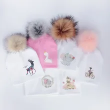 Осенняя модная шапка для малышей с изображением слона, лося, единорога, шапка для маленьких мальчиков и девочек, шапка для детей, шапка для малышей, gorros bebe