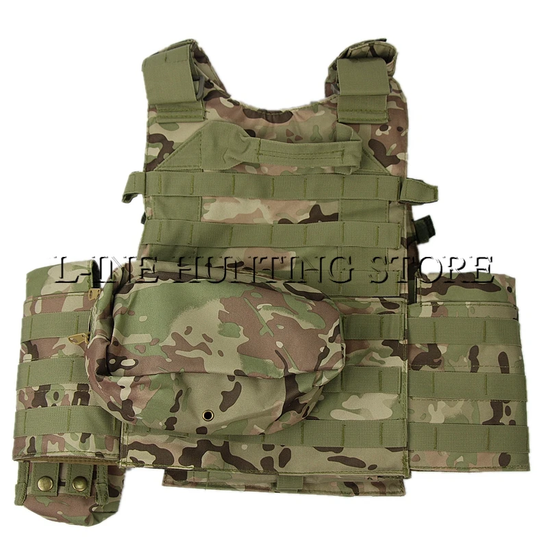 Мультикам Тактический жилет Molle Combat Strike Plate Carrier жилет стальной проволочный Жилет Охотничий Открытый военный инвентарь CP камуфляж