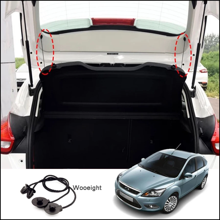 

2Pcs Car Rear Trunk Storage Package Tray Parcel Shelf String Tie Strap BM51A46538AA For Ford Focus Hatchback 2012-2017