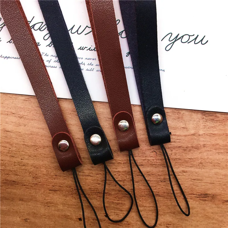 

10pcs/lot Leather slim Wrist Straps Hand Lanyard For Phones IPhone X Samsung Camera GoPro USB Flash Drives Keys Phone