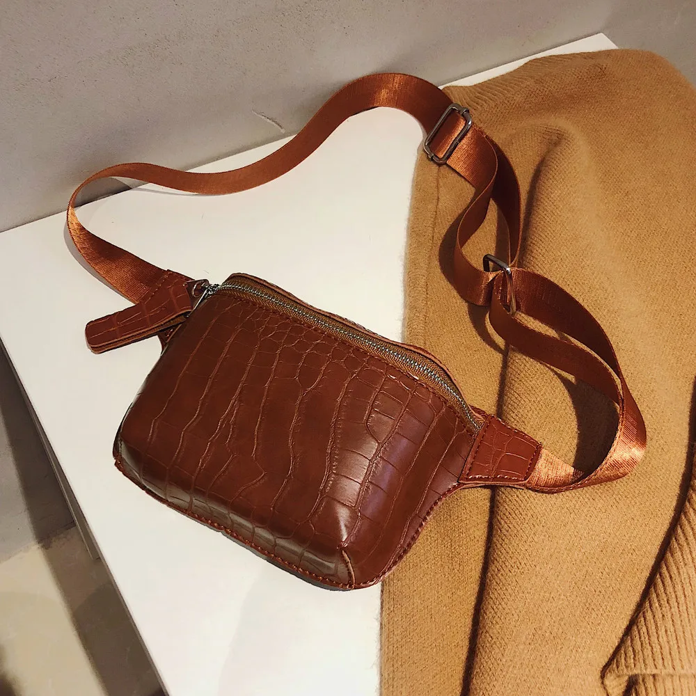 Женская модная поясная сумка, Классическая Портативная сумка с узором «крокодиловая кожа», Спортивная поясная сумка для путешествий, нагрудная сумка