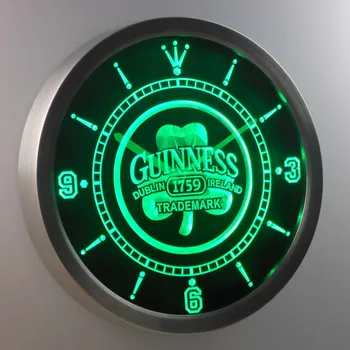 

nc0108 Guinness 1759 Shamrock Bar Beer Neon Sign LED Wall Clock