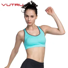 

Vutru Women Sport Bra Running Yoga Sports bra Push Up Shockproof Wirefree Crop Tops Workout Gym Bras Fitness Vest