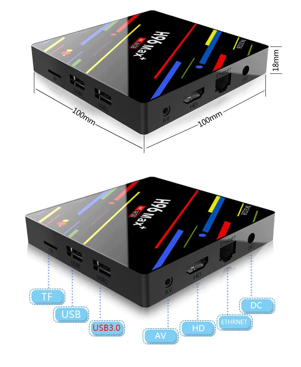 H96 MAX Plus ТВ приставка Android 9,0 4 Гб ОЗУ 32 Гб 64 Гб ПЗУ RK3328 телеприставка 5G Wifi 4K смарт медиаплеер pro PK X96 RK3318 HK1