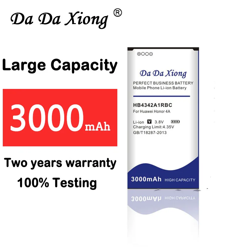 

Da Da Xiong 3000mAh HB4342A1RBC Battery for Huawei Honor 4A Honor4A SCL-TL00