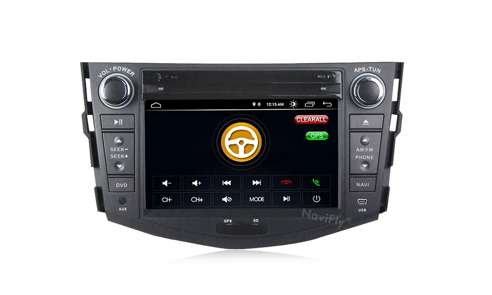 Discount NaviFly 2 din Android 8.1 car multimedia radio stereo player for Toyota RAV 4 RAV4 2007 2008 2009 2010 2011 with GPS auto dvd 12