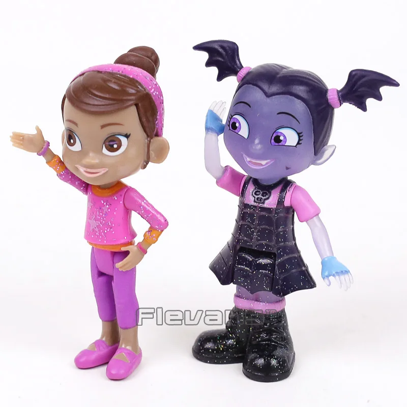 Junior Vampirina вамп ПВХ Фигурки игрушки для Штаны для девочек с рождественским изображением подарок(8 см), 2 шт./компл