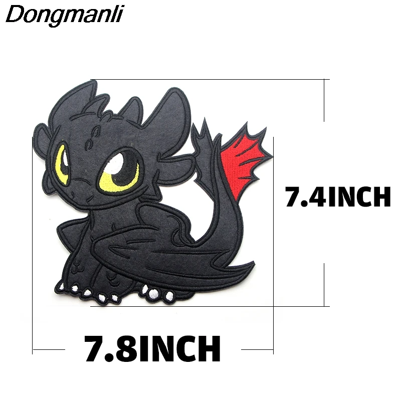 

10pcs/set DMLSKY How to train your dragon Cool Embroidered badges Iron On Patch retro applique patches for clothes M2674