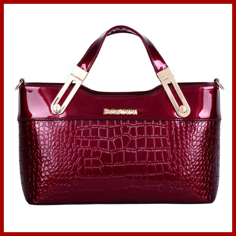 

Hot Sale New 2015 Fashion Brand Crocodile Women Handbags High-grade Leather Shoulder Bag Patent Women Messenger Bags Bolsas 911