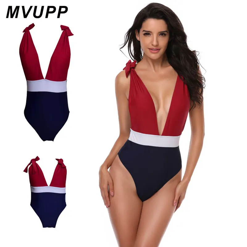 

MVUPP mommy and me Swimwear One Pieces Beach Bathing Suit Family Matching Outfits Baby Girls and mother bikini Nylon Patchwork