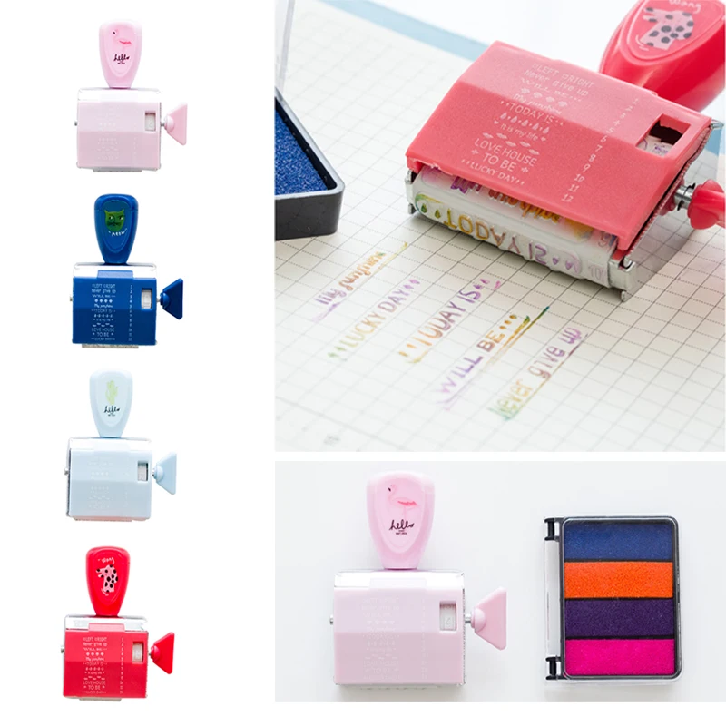 

DIY Handle Account Date Stamps Stamp Stamper Inking Rubber Stamp DIY Stamp Emboss Scrapbooking Office