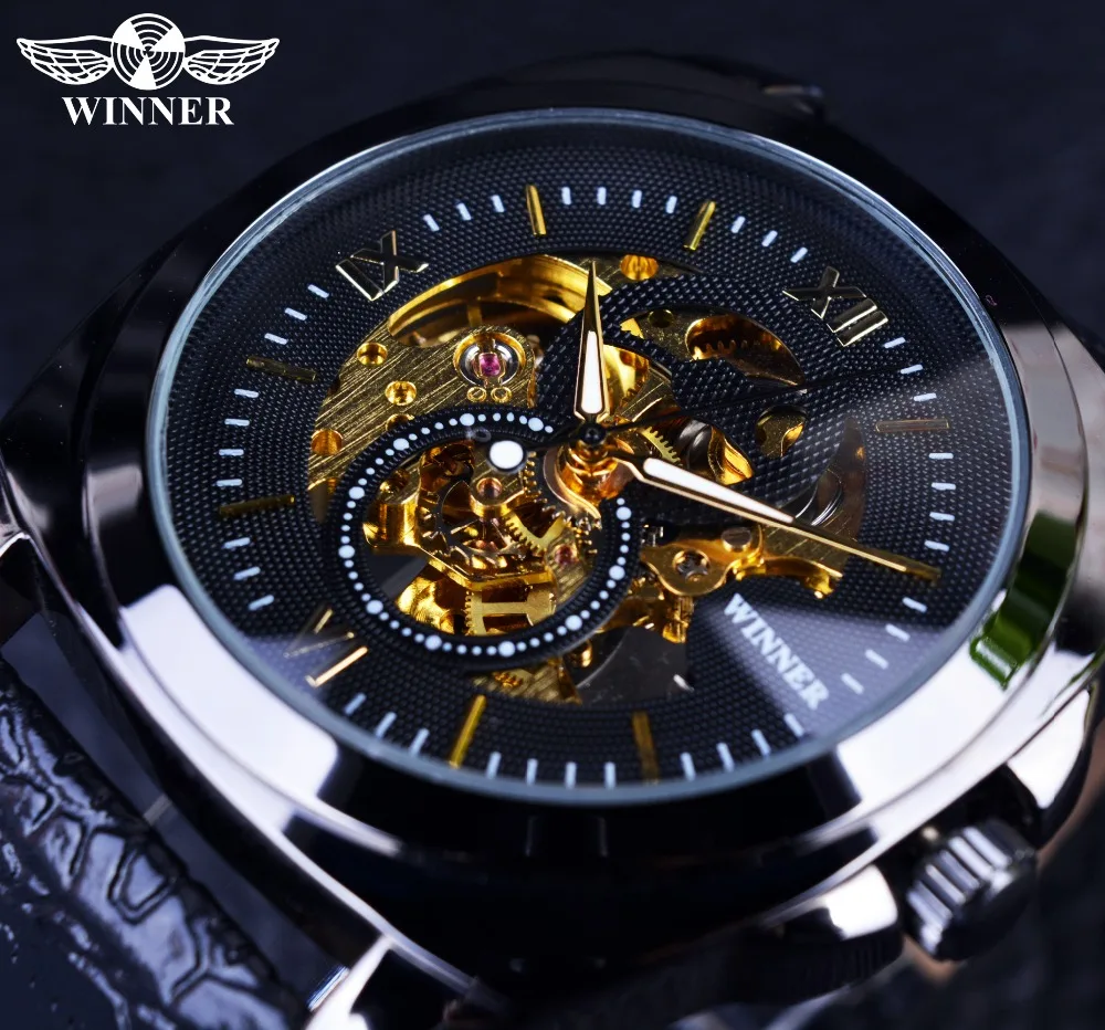 

Winner 2016 Series Military Casual Design Watches Men Luxury Brand Automatic Clock Men Skeleton Watch Wristwatch Men Mechanical