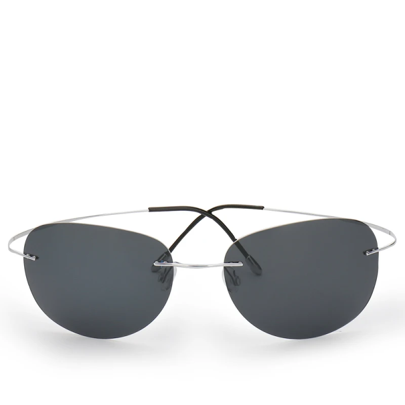 Ультра-легкие титановые поляризованные солнцезащитные очки без оправы Go с коробкой для очков