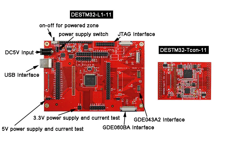 4," /6" e-ink дисплей демо-комплект DESTM32-T