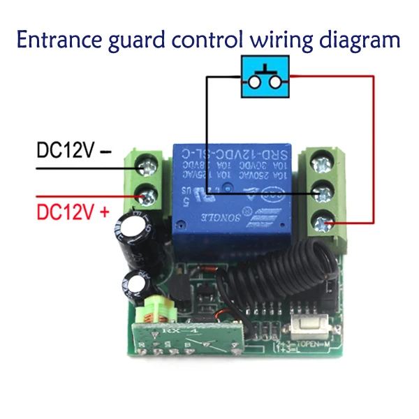 DV 12V Relay 1-CH Wireless RF Remote Control Switch Transmitter Receiver 315MHz DV 12V Relay 1-CH Wireless RF Remote Control Switch Transmitter Receiver 315MHz