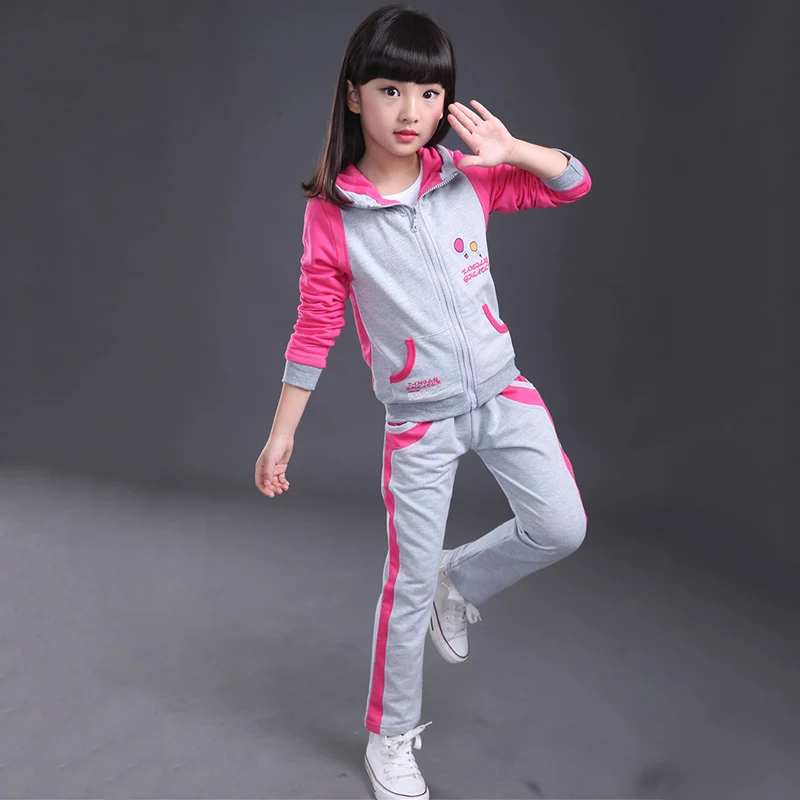 Image New Fashion Children Clothing Sets Hooded Toddler Kids Clothes Girls Jacket Pants Suit Spring Costume For Kids Coats Sport Suit