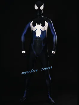 

Custom Made Shattered Dimensions Ultimate Spider-Man Costume Spandex Blue Spiderman Cosplay Zentai Suit For adult/kids