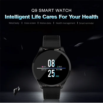 

New Q9 Smart Watch Men Women Tracker Fitness Electronics Waterproof Sport Bracelet Smartwatch Wearable Device Watches