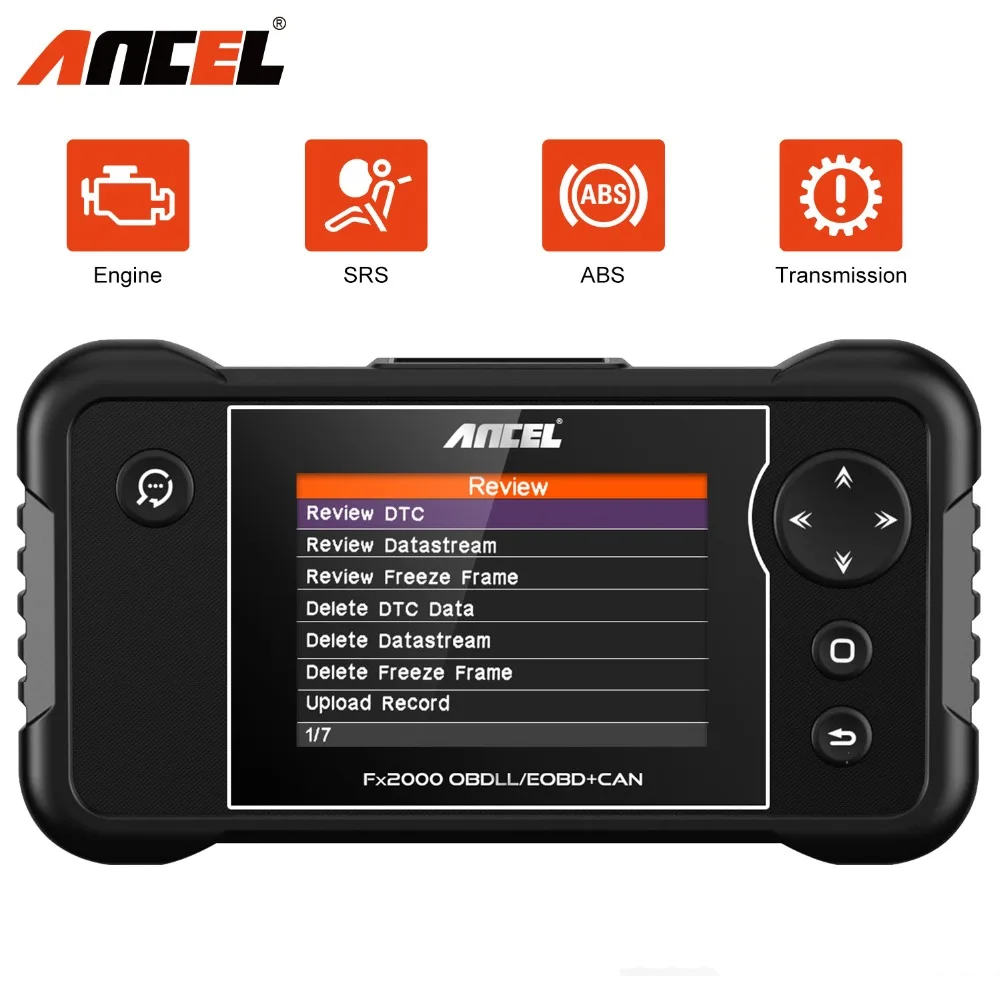 Ancel FX2000 OBD2 сканер Диагностический 4 системы двигатель ABS подушка безопасности Трансмиссия 8 языков автомобиля диагностический инструмент Бесплатное обновление