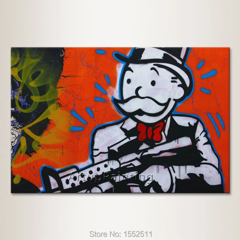 Alec граффити pop art уличное искусство деньги холст настенные картины для гостиной