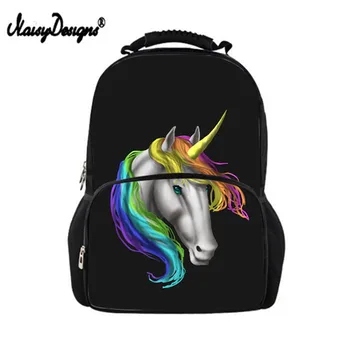 

2019 Fashion Newest School Backpack Cute Unicorn Horse Cartoon Printing Women Men Girls Bag Kids Travel Causal Bags For Boys