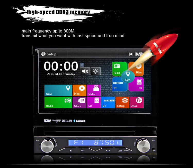 Perfect 7" Touch Screen 1 Din Car DVD Single Din Car Radio One Din Car GPS Car Recorder Input & Motorized Screen Detachable Front Panel 16 Perfect 7" Touch Screen 1 Din Car DVD Single Din Car Radio One Din Car GPS Car Recorder Input & Motorized Screen Detachable Front Panel 16