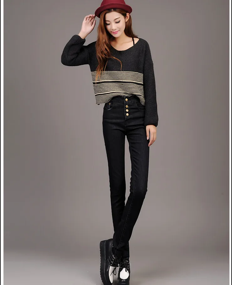 high waist pencil pants jeans casual skinny designer jeans plus size cheap plus size jeans