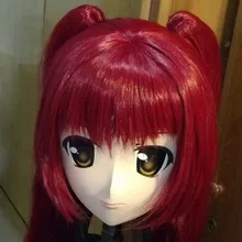 (C2-015) Full Head Female Letax Face KIG Mask Cosplay with Wig Kigurum Crossdresser Doll Anime Masks Real Skin Halloween Role
