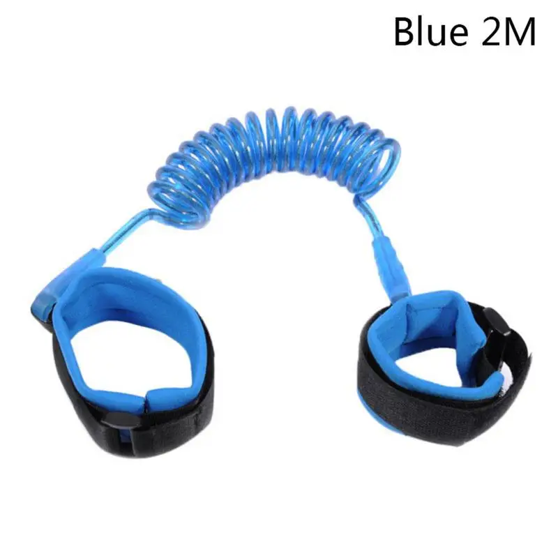 2 m Blue Браслет на запястье с защитой от потери; детский ремень для безопасности; детский ремень для младенцев; прогулочная веревка из искусственной кожи; регулируемый ремень для детей - Цвет: 2 m Blue