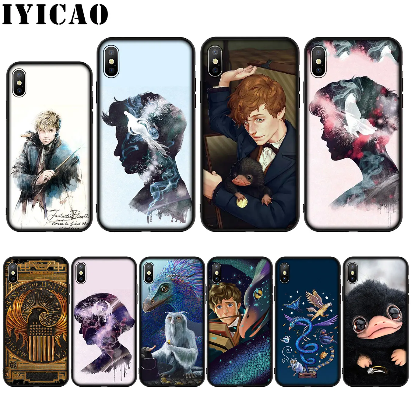 IYICAO Good Sales Fantastic Beasts Silicone Soft Case for iPhone XR X XS Max 8 7 6 6S Plus 5 5S SE Cover |