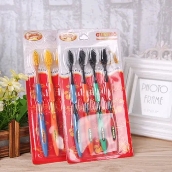 

by ems or dhl 200sets New 1 Pack/4 Pcs Bamboo Brush Oral Care Double Soft Toothbrushes