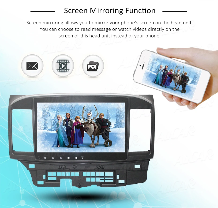 Sale AuCAR 10.2" Android 7.1 Car GPS Navigation system for MITSUBISHI Lancer 2007-2017 car dvd Bluetooth GPS Radio WIFI 4G Stereo 10