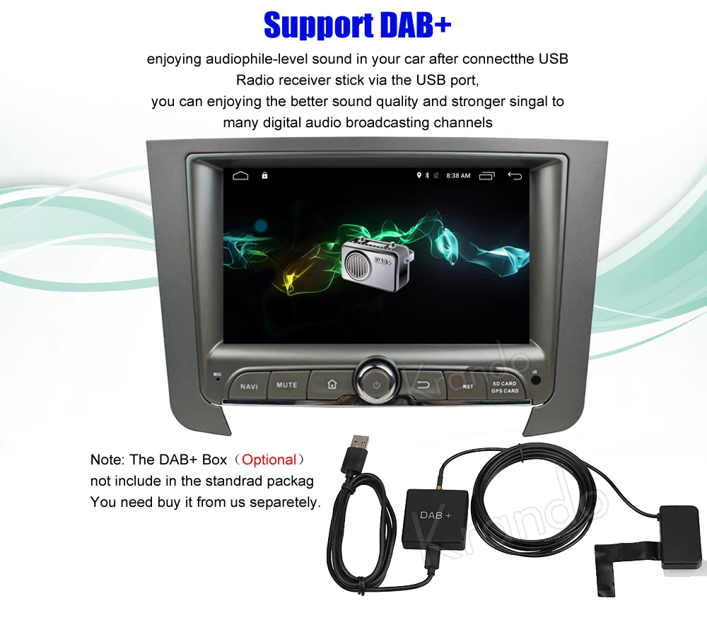 Krando Android car radio gps  for Rexton 2014+ navigation multimedia system (5)