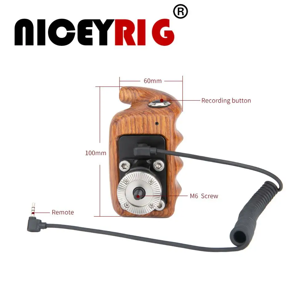 

Niceyrig For Panasonic S1 S1R GH5S GH5 G9 G85 G7 GH4 GH3 GH2 Left Wooden Control Handle With Control Button Switch USB Interface
