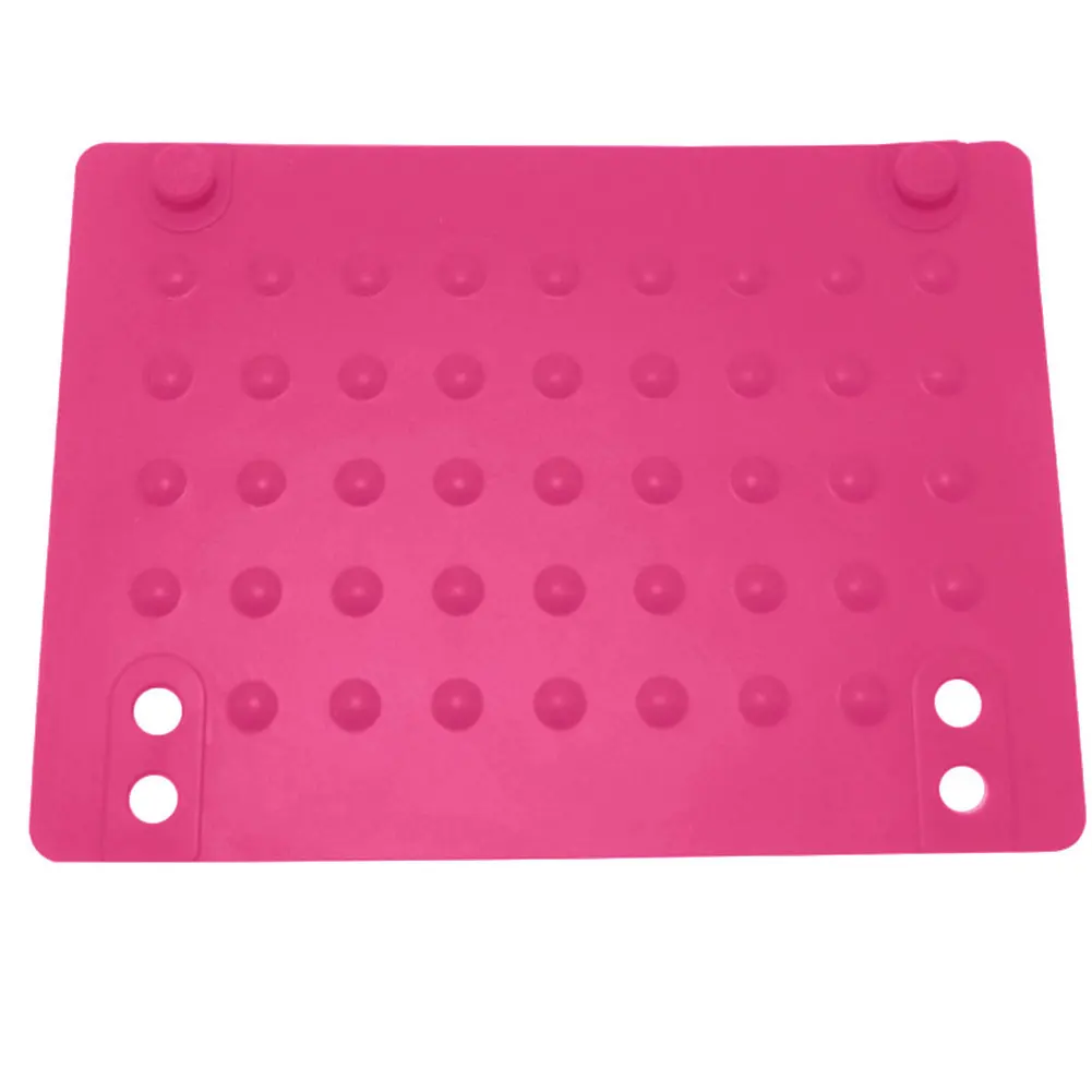 Не скользящая волновая точка Практичный Прочный щипцы для завивки легкий термостойкий Коврик с застежкой для выпрямителя волос силиконовый - Цвет: Розовый