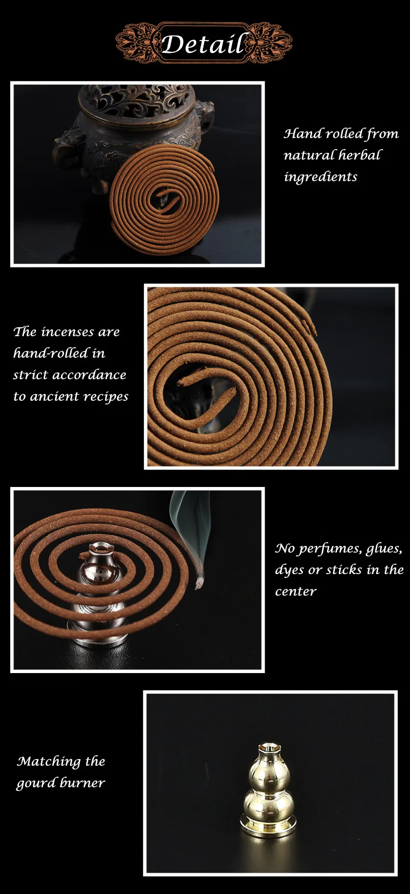 tibetan coil incense 2 hours burning natural6