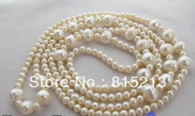 

ddh007478 50" 10mm white round freshwater pearl necklace