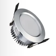 Потолочный светильник светодиодный 5 Вт Светодиодный светильник AC85V~ 265V серебристый корпус теплый белый/холодный белый светодиодный светильник