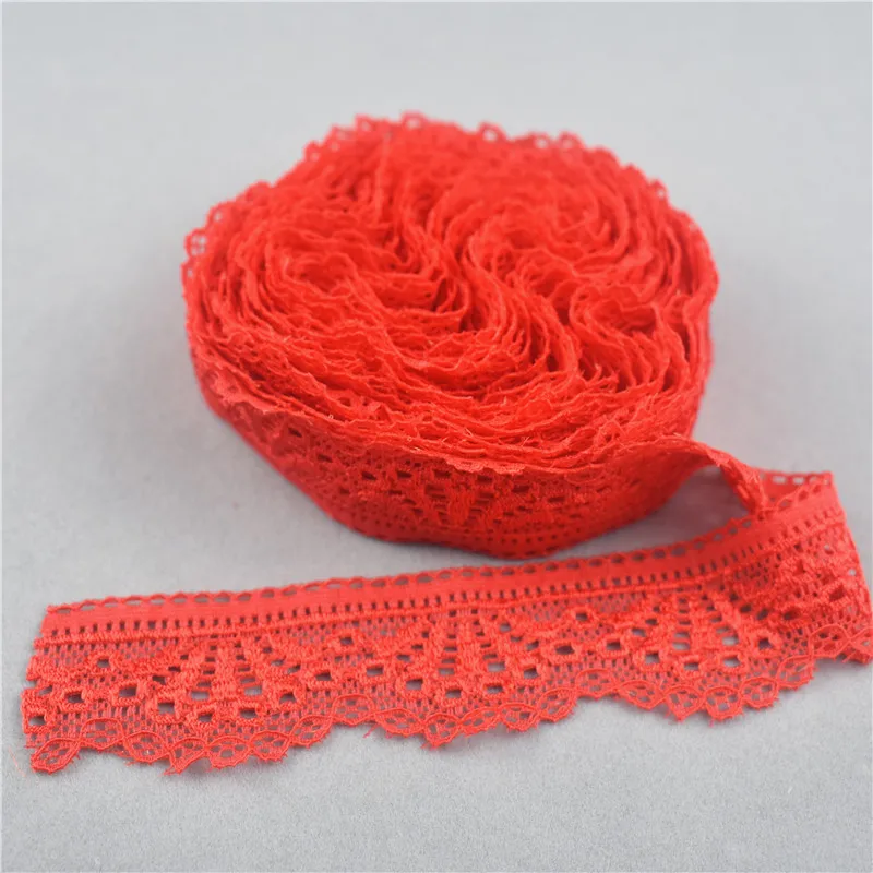 

Red Lace Ribbon fan-shaped elastic lace trim and decorating African lace fabric embroidery thread for a variety of holiday