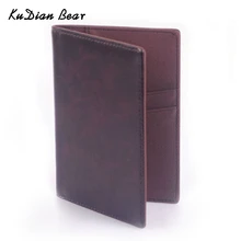 KUDIAN BEAR the Cover of Passport Cover Casual Business Card Holder Men Credit Card ID Holders